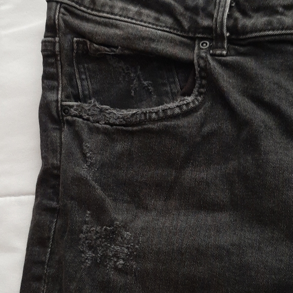 & Denim black distressed skinny high waist jeans - Picture 3 of 11